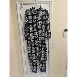BETTY BOOP Women’s Black/Purple Hoodie Pajama Size XL